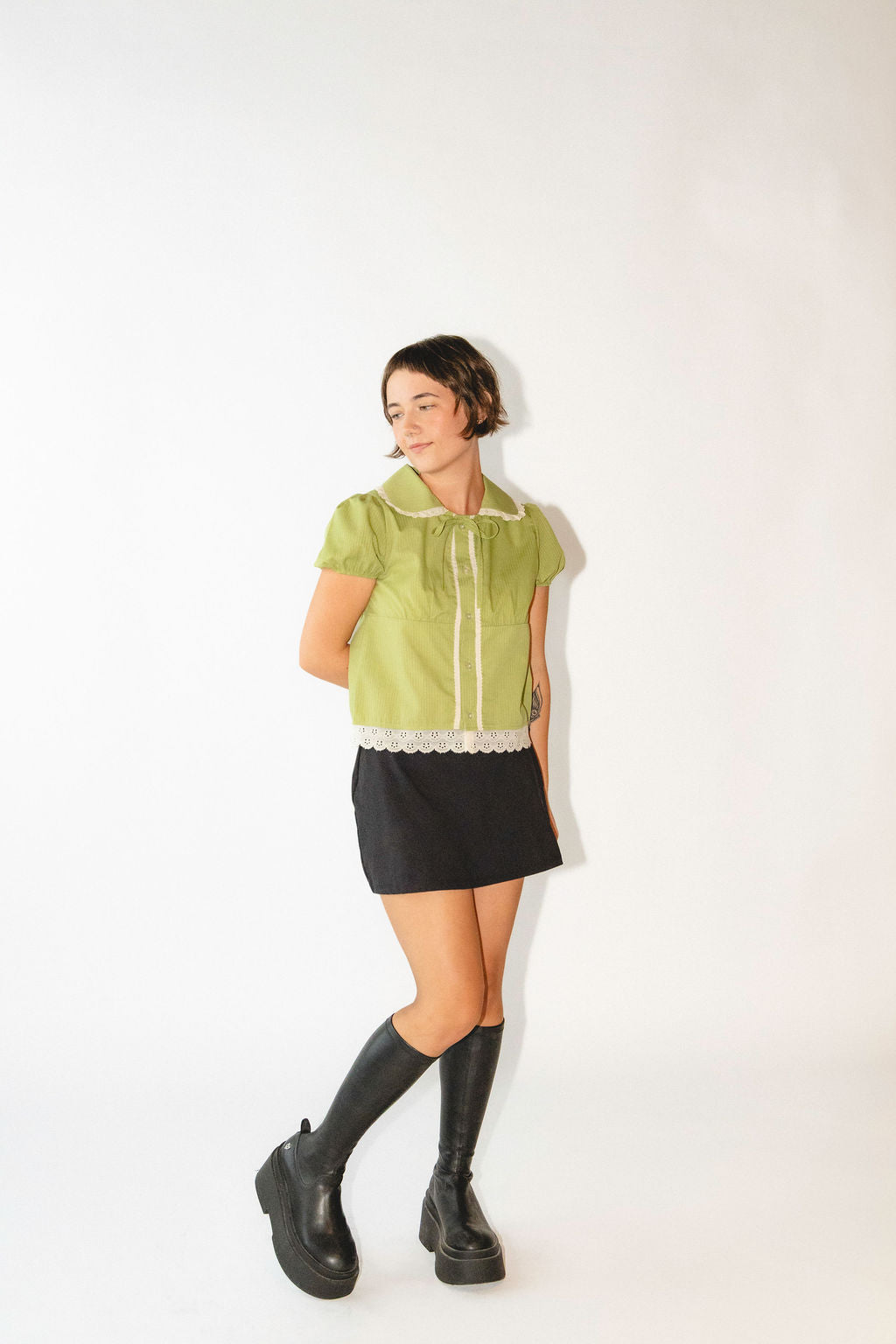 peter pan collared top
