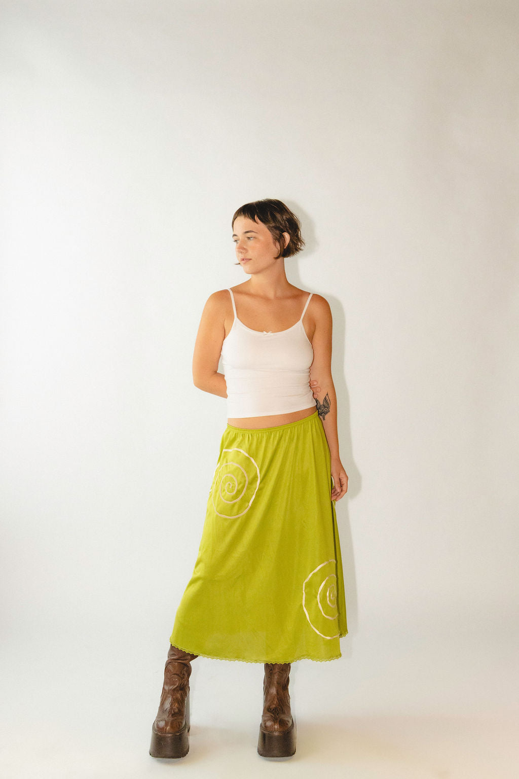 willow midi length slip skirt