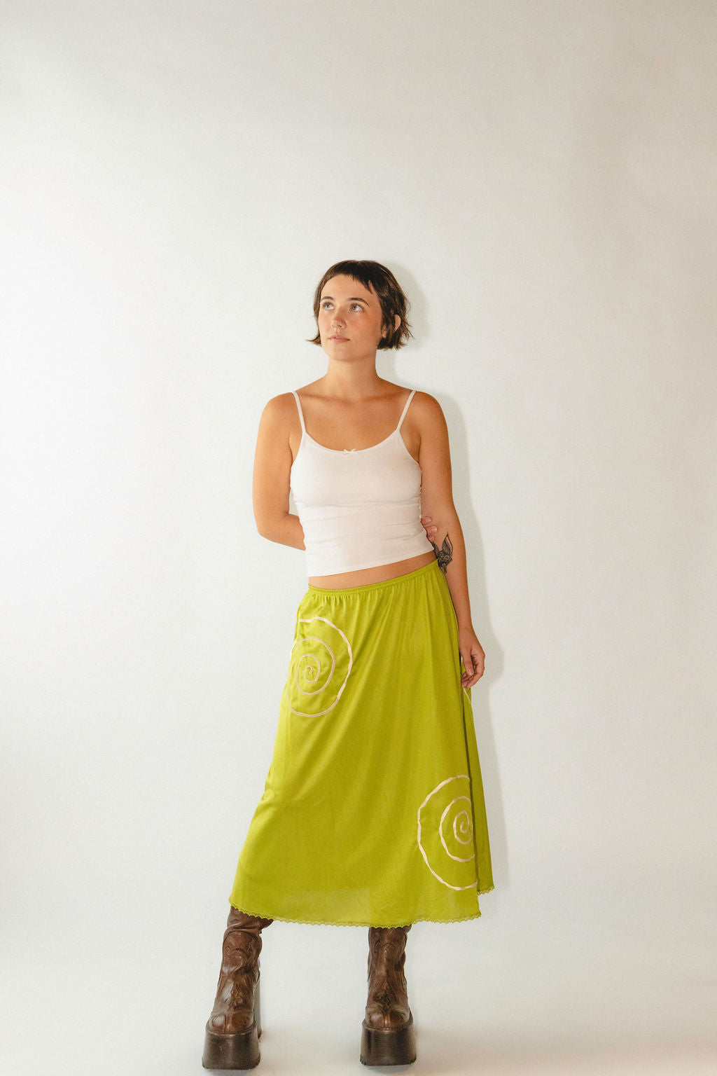 willow midi length slip skirt