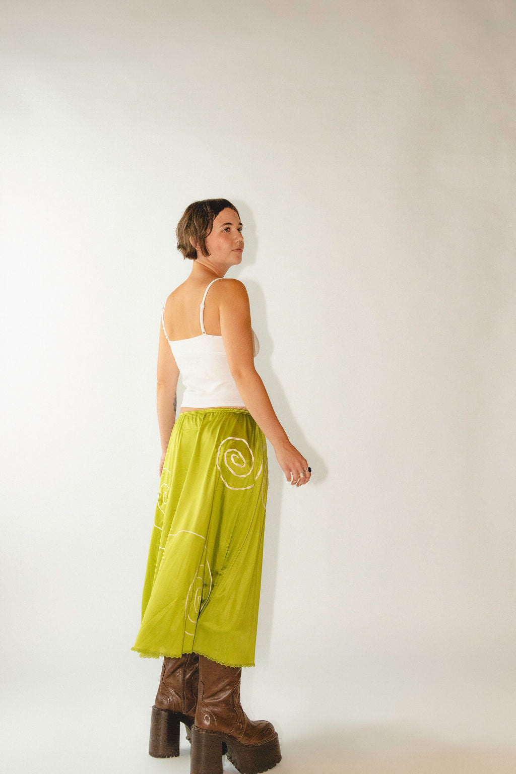 willow midi length slip skirt