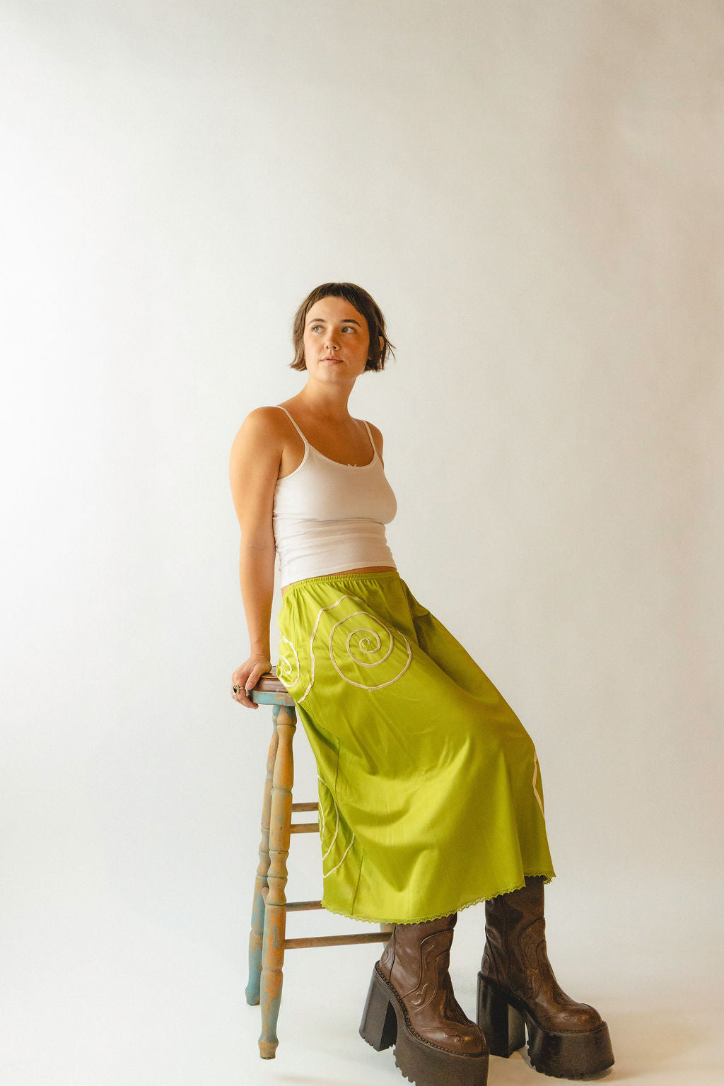willow midi length slip skirt