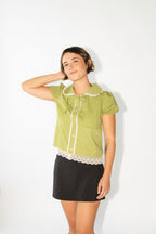 peter pan collared top