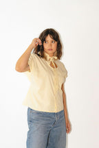 lillia keyhole button-up shirt
