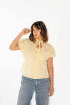 lillia keyhole button-up shirt