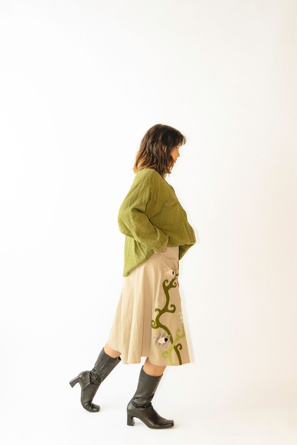 secret garden upcycled skirt