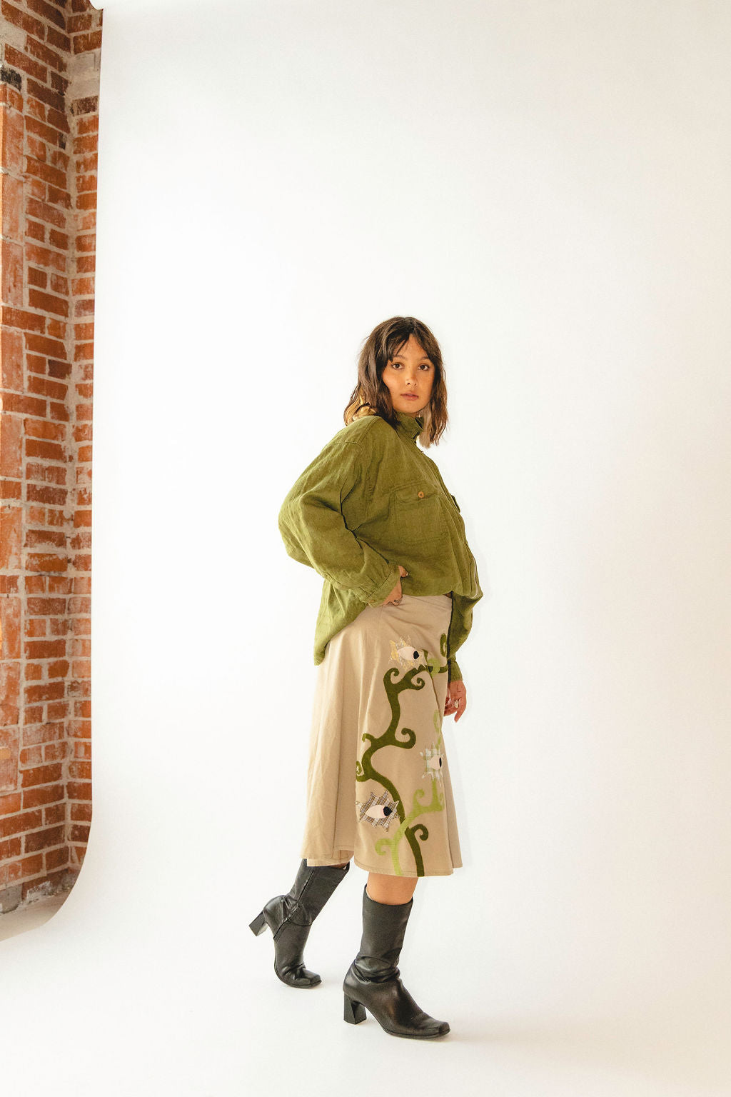 secret garden upcycled skirt