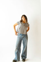 babydoll peter pan collar top