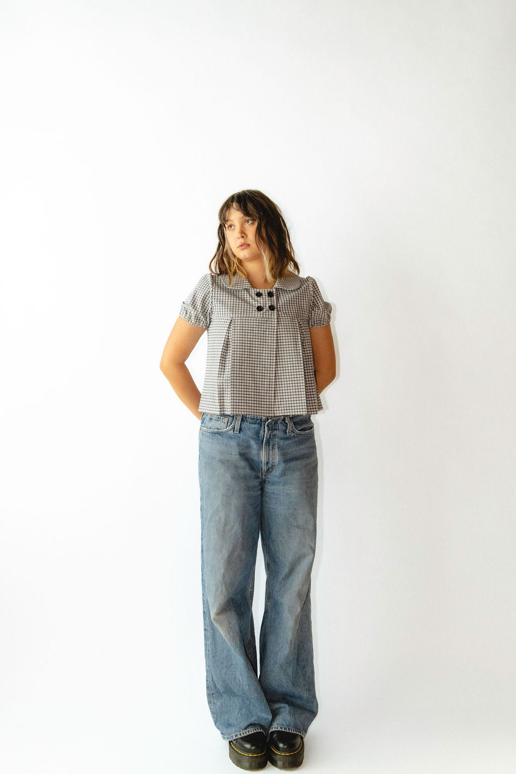 babydoll peter pan collar top