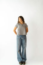 babydoll peter pan collar top
