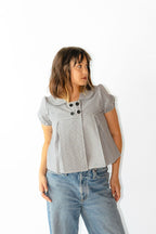 babydoll peter pan collar top