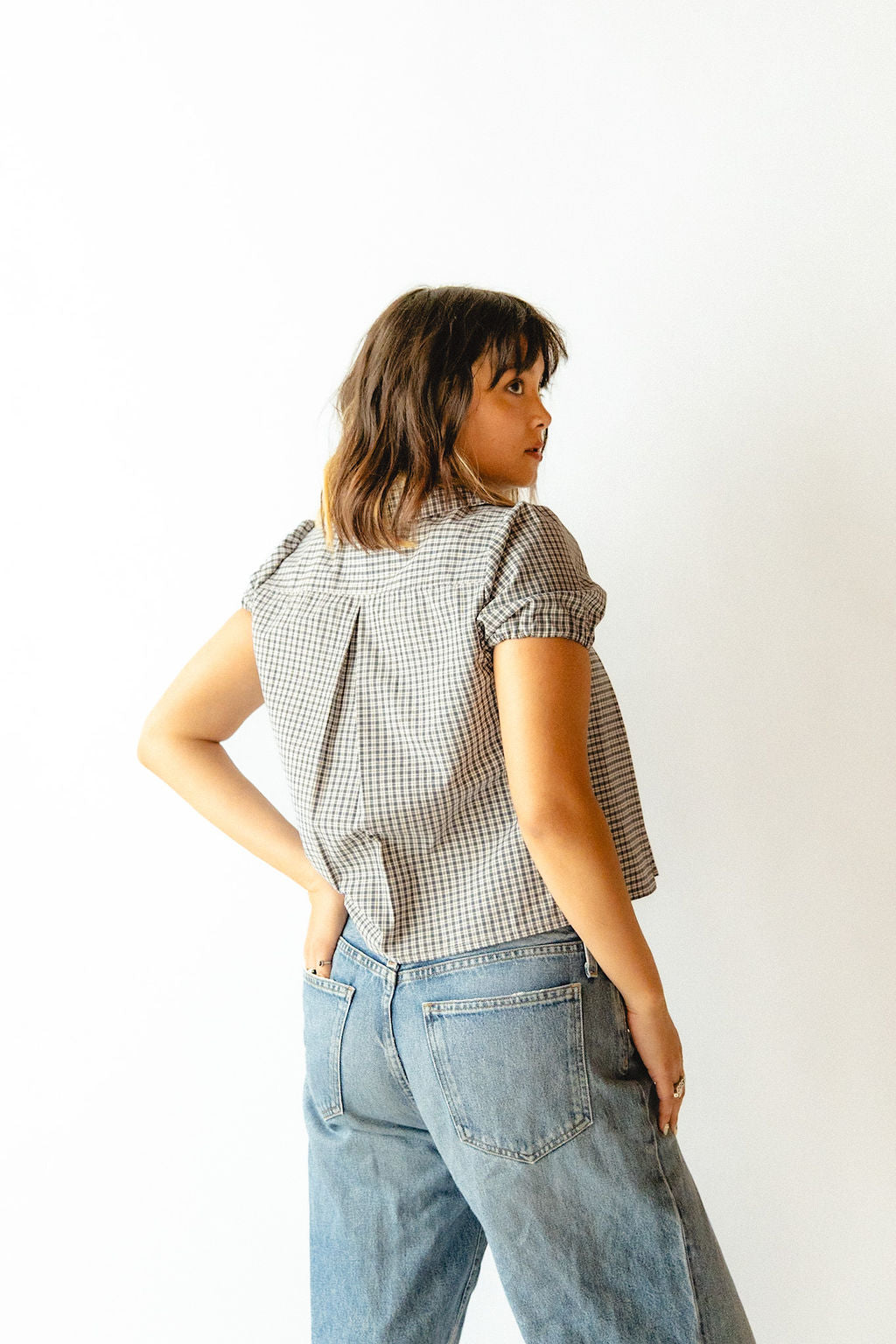 babydoll peter pan collar top